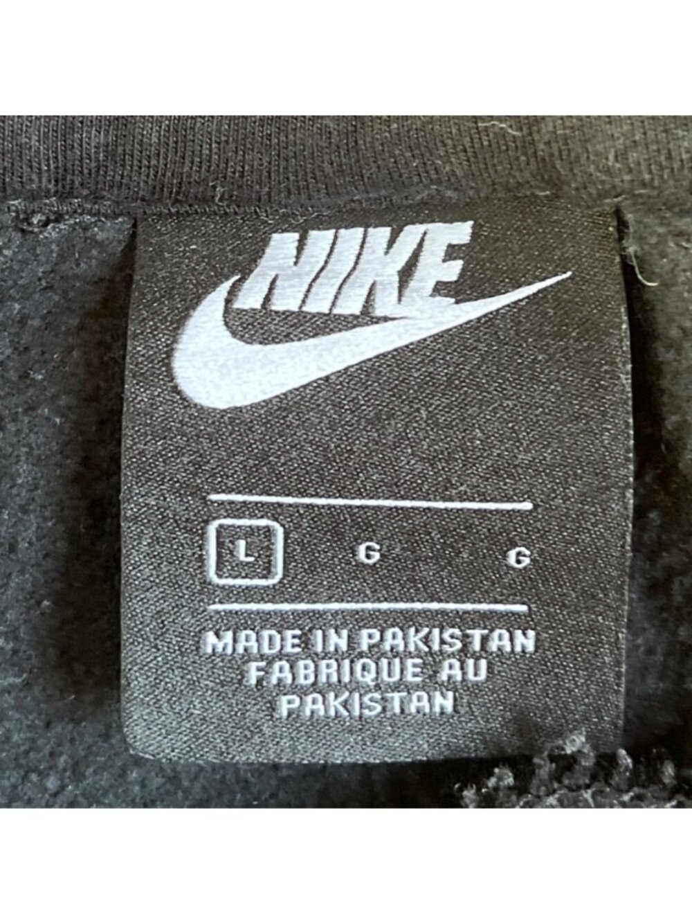 Nike Black Hoodie Sweatshirt L Cotton/Polyester Blend 50e - Picture 5 of 6
